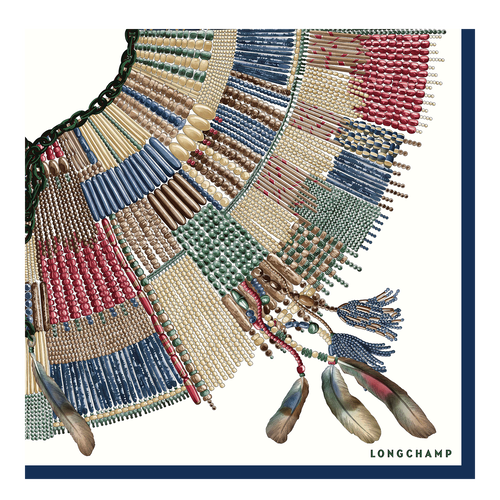 Longchamp Fall-Winter 2022 Collection Silk Women's Silk Scarves Blue | 390-OCSIEL