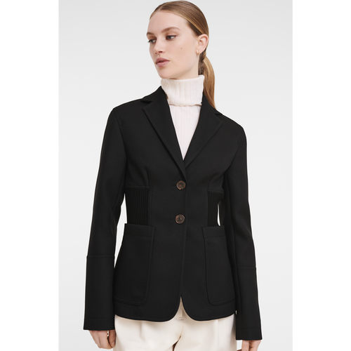 Longchamp Fall-Winter 2022 Collection Synthetic Fibres Women's Jackets Black | 873-SGHQBD