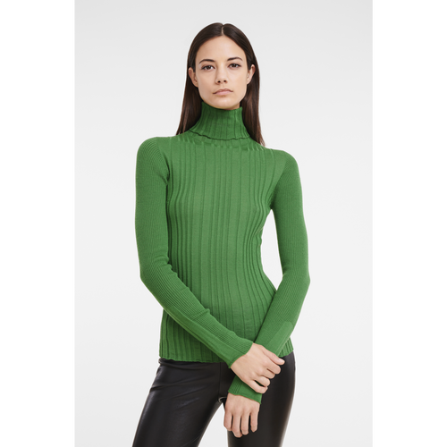 Longchamp Fall-Winter 2022 Collection Wool Women's Sweaters Green | 032-YGBRME