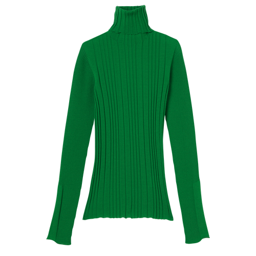 Longchamp Fall-Winter 2022 Collection Wool Women\'s Sweaters Green | 032-YGBRME