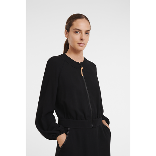 Longchamp Fall-Winter 2022 Collection Wool Women's Blouse Black | 048-DXECYV