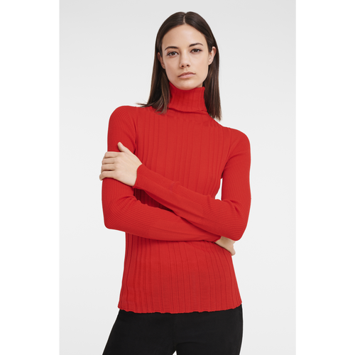 Longchamp Fall-Winter 2022 Collection Wool Women's Sweaters Red | 085-HKIUVT