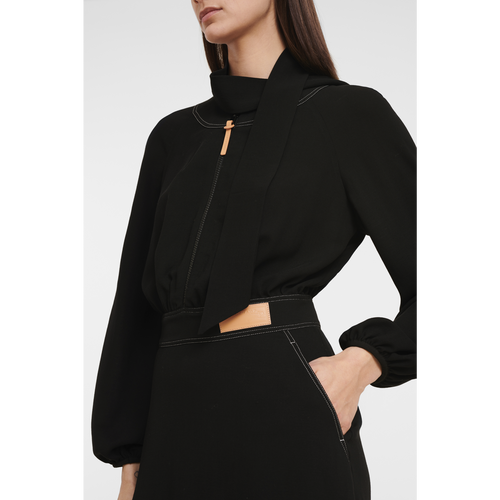 Longchamp Fall-Winter 2022 Collection Wool Women's Dress Black | 156-TGQSMF