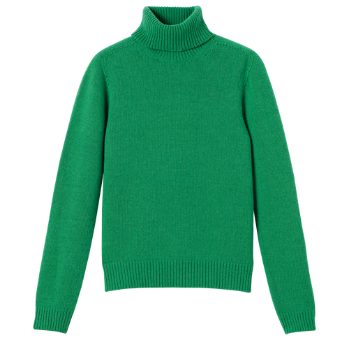 Longchamp Fall-Winter 2022 Collection Wool Women\'s Sweaters Green | 347-LIRMPE