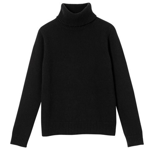 Longchamp Fall-Winter 2022 Collection Wool Women\'s Sweaters Black | 630-ZSRLXM