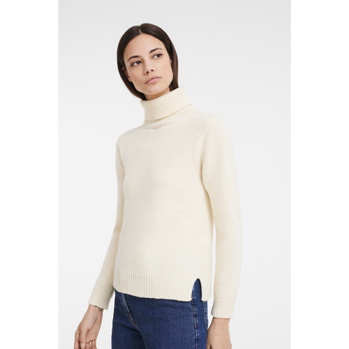 Longchamp Fall-Winter 2022 Collection Wool Women's Sweaters Beige | 897-BLJGRO