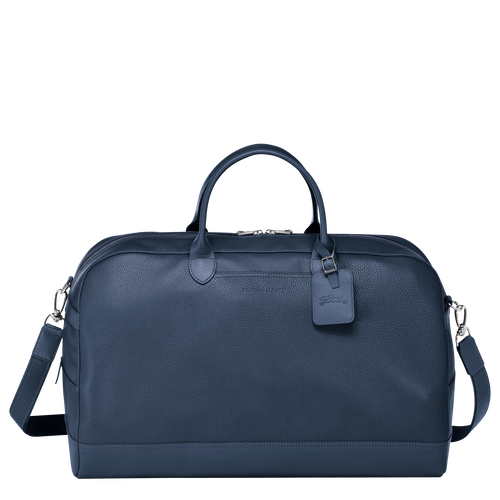 Longchamp Le Foulonné L Leather Men\'s Travel Bags Blue | 630-TBYMNS