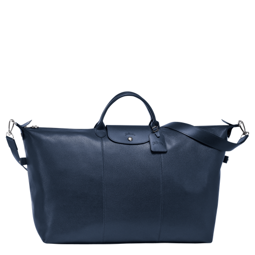 Longchamp Le Foulonné L Leather Men\'s Travel Bags Blue | 906-RQDOVF