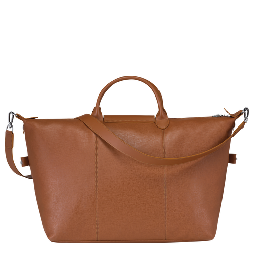 Longchamp Le Foulonné L Leather Men's Travel Bags Brown | 954-SKEBTN