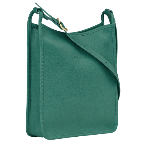 Longchamp Le Foulonné L Leather Women's Crossbody Bags Green | 127-WXVIPQ