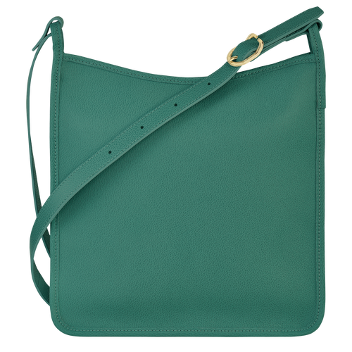 Longchamp Le Foulonné L Leather Women's Crossbody Bags Green | 127-WXVIPQ