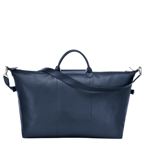 Longchamp Le Foulonné L Leather Women's Travel Bags Blue | 307-DNTUCP