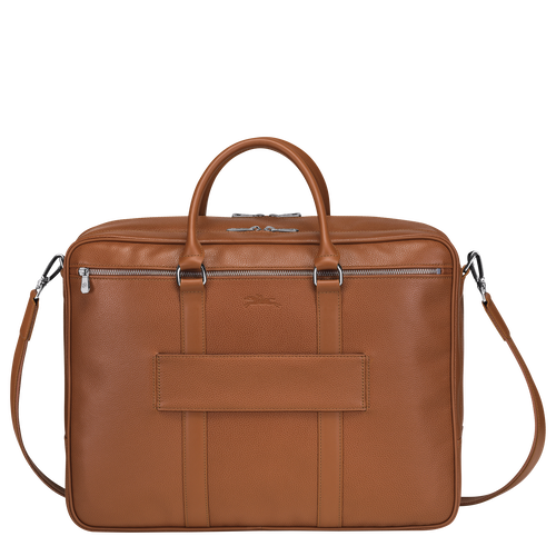 Longchamp Le Foulonné L Leather Women's Briefcase Brown | 472-UBJSKG