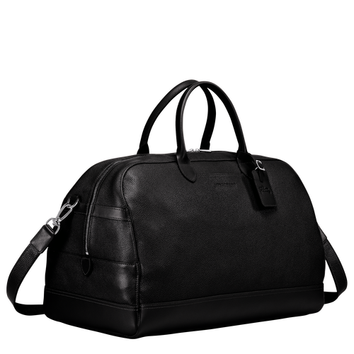 Longchamp Le Foulonné L Leather Women's Travel Bags Black | 507-JSRENO