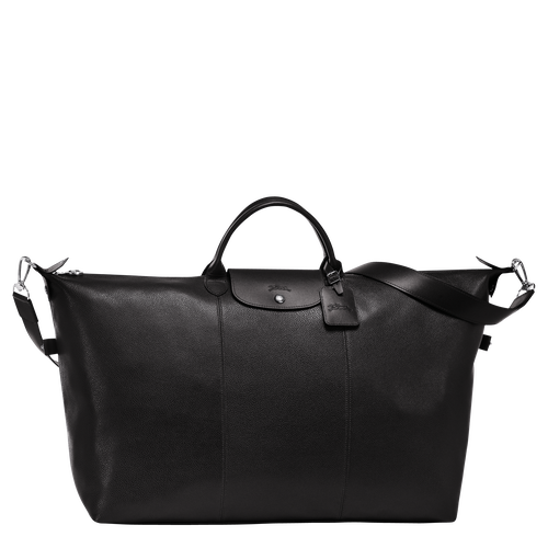 Longchamp Le Foulonné L Leather Women\'s Travel Bags Black | 572-CQMEWR