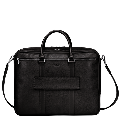 Longchamp Le Foulonné L Leather Women's Briefcase Black | 748-OXMYRL