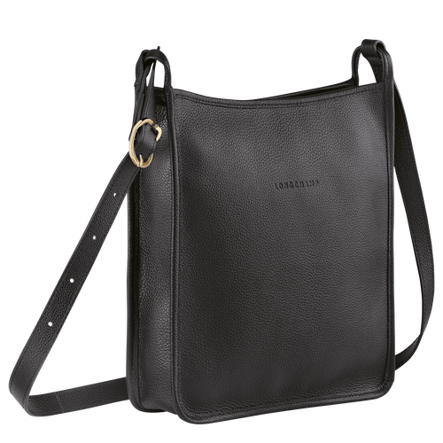 Longchamp Le Foulonné L Leather Women's Crossbody Bags Black | 853-AHSIWP