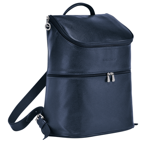 Longchamp Le Foulonné Leather Men's Backpacks Blue | 169-YCWITF