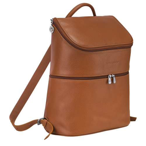 Longchamp Le Foulonné Leather Men's Backpacks Brown | 215-UYMKOI