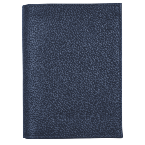 Longchamp Le Foulonné Leather Men\'s Cardholders Blue | 520-ZNUIFB