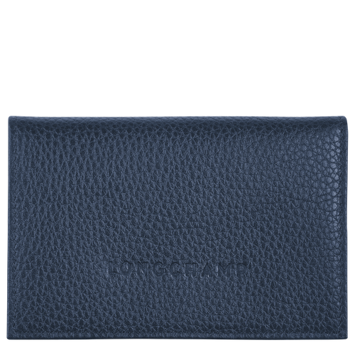 Longchamp Le Foulonné Leather Men\'s Cardholders Blue | 807-ZOAIEP