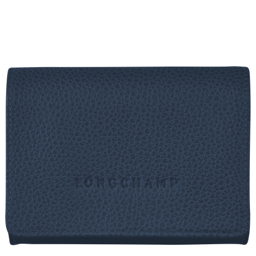 Longchamp Le Foulonné Leather Men\'s Coin Purses Blue | 034-DYVZQP