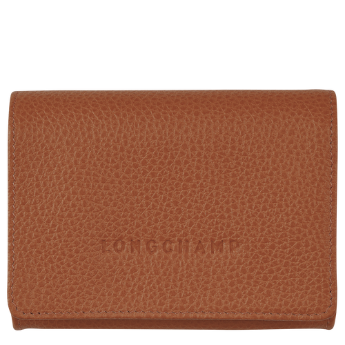 Longchamp Le Foulonné Leather Men\'s Coin Purses Brown | 908-RPUEVS