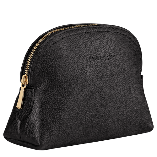 Longchamp Le Foulonné Leather Men's Pouches Black | 378-NSXPDF