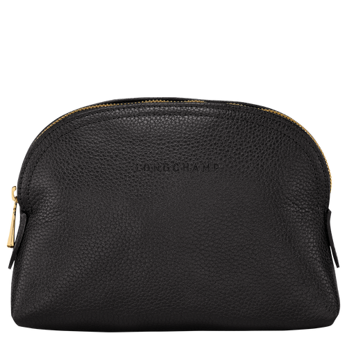 Longchamp Le Foulonné Leather Men\'s Pouches Black | 378-NSXPDF