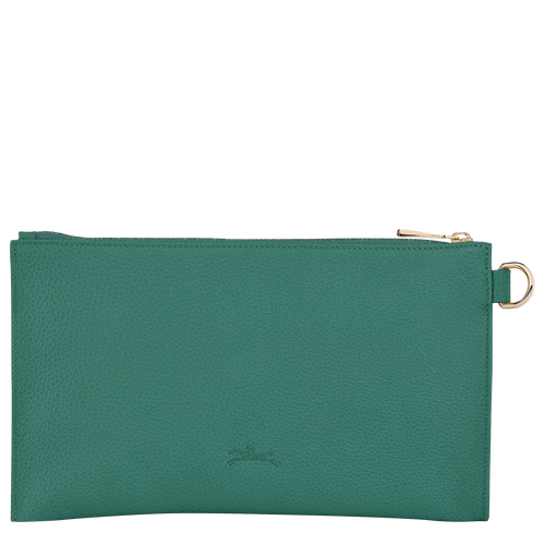 Longchamp Le Foulonné Leather Men's Pouches Green | 390-SDBVYQ