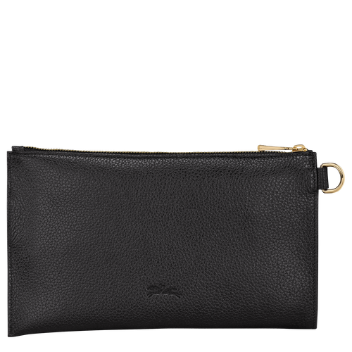 Longchamp Le Foulonné Leather Men's Pouches Black | 407-CHMZIR