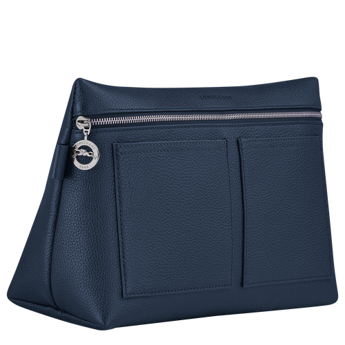 Longchamp Le Foulonné Leather Men's Toiletry Bags Blue | 083-YRATHU