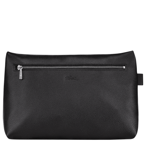 Longchamp Le Foulonné Leather Men's Toiletry Bags Black | 139-URIXZA