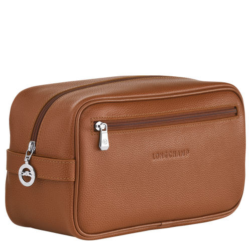 Longchamp Le Foulonné Leather Men's Toiletry Bags Brown | 157-LTOYJC