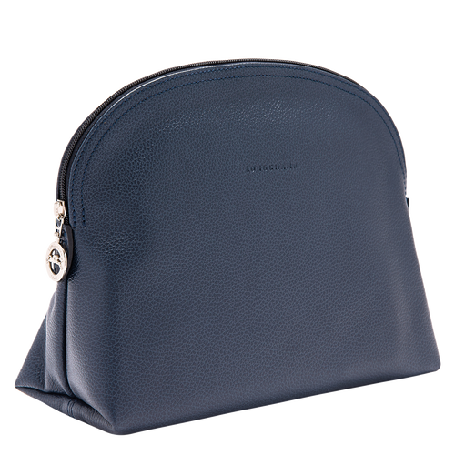 Longchamp Le Foulonné Leather Men's Toiletry Bags Blue | 215-OMNCZU