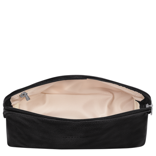 Longchamp Le Foulonné Leather Men's Toiletry Bags Black | 340-KMONDE