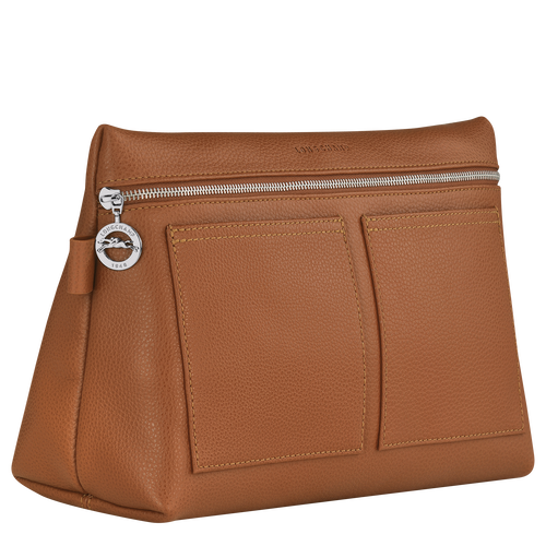 Longchamp Le Foulonné Leather Men's Toiletry Bags Brown | 813-EOIFRY