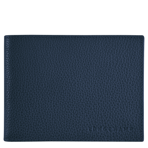 Longchamp Le Foulonné Leather Men\'s Wallets Blue | 769-CABTIV