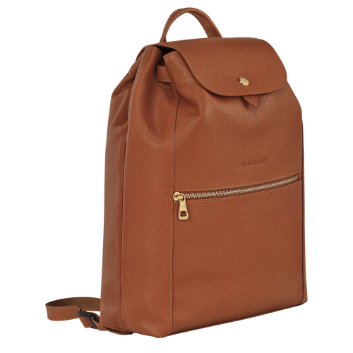 Longchamp Le Foulonné Leather Women's Backpacks Brown | 380-XPOZCT