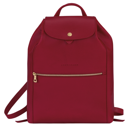 Longchamp Le Foulonné Leather Women\'s Backpacks Red | 673-PVMKHW