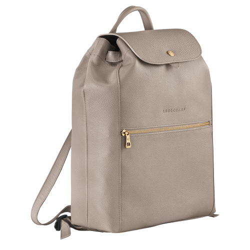 Longchamp Le Foulonné Leather Women's Backpacks Grey | 675-RWFLJV