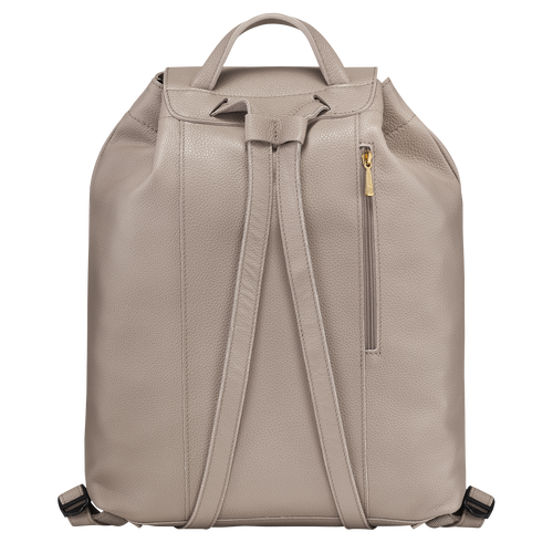 Longchamp Le Foulonné Leather Women's Backpacks Grey | 675-RWFLJV