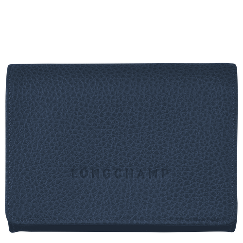 Longchamp Le Foulonné Leather Women\'s Coin Purses Blue | 248-SPCTUM