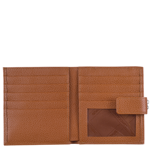 Longchamp Le Foulonné Leather Women's Compact Wallets Brown | 865-EXCYZP