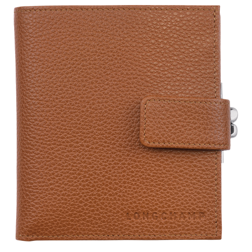 Longchamp Le Foulonné Leather Women\'s Compact Wallets Brown | 865-EXCYZP