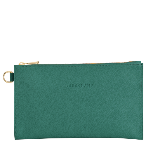 Longchamp Le Foulonné Leather Women\'s Pouches Green | 503-QZKBGR