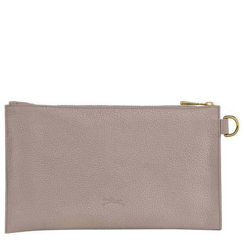 Longchamp Le Foulonné Leather Women's Pouches Grey | 918-NQIZVX