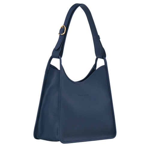 Longchamp Le Foulonné Leather Women's Shoulder Bags Blue | 024-YGQXKR