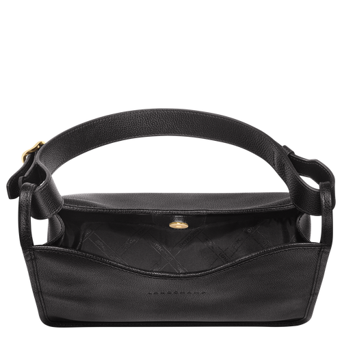 Longchamp Le Foulonné Leather Women's Shoulder Bags Black | 713-AZSRID