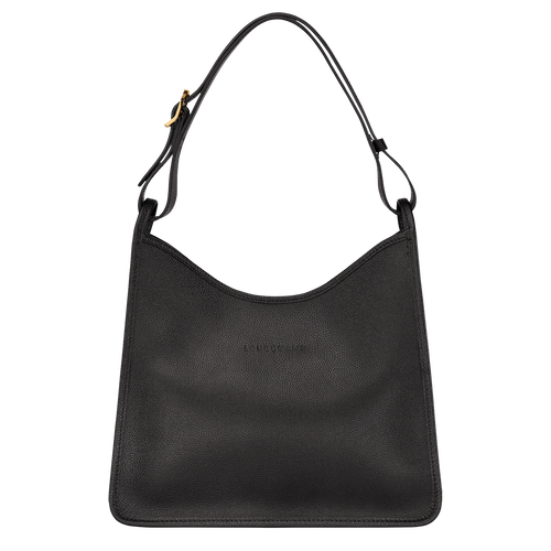 Longchamp Le Foulonné Leather Women\'s Shoulder Bags Black | 713-AZSRID